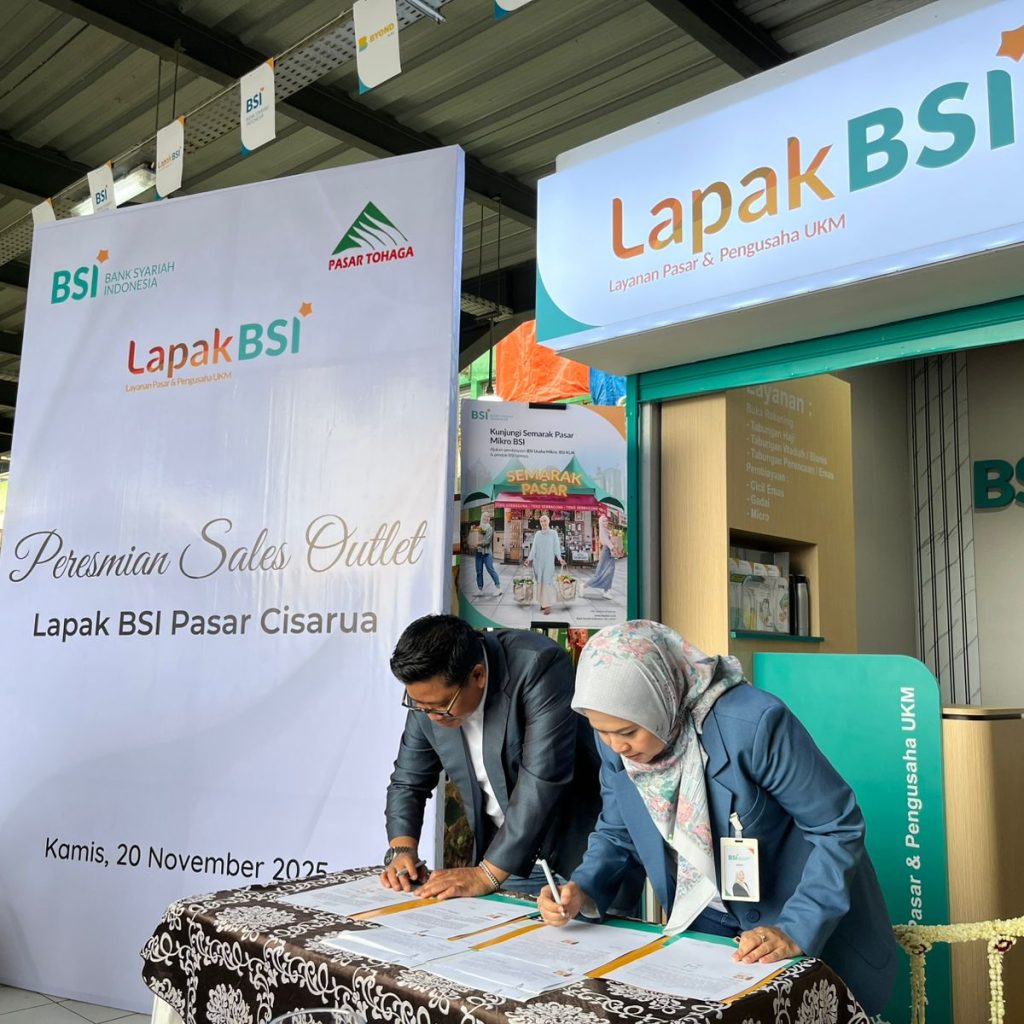 GRAND OPENING LAPAK BSI PERTAMA DI INDONESIA RESMI DIBUKA DI PASAR CISARUA BOGOR