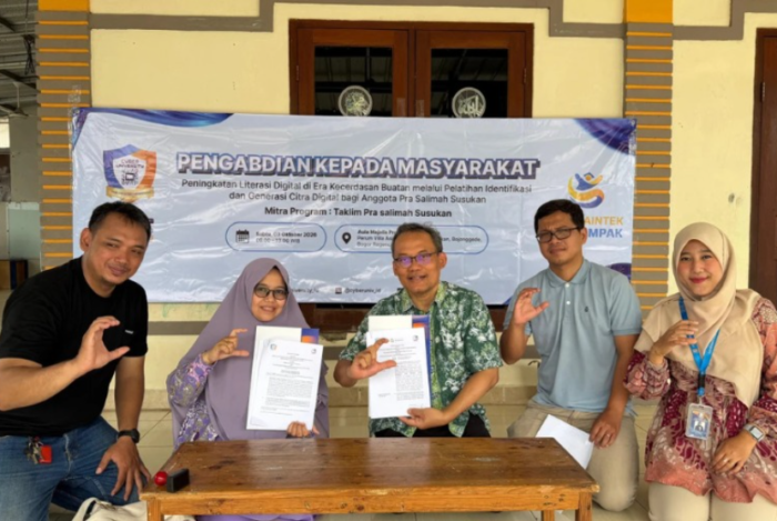 PERKUAT LITERASI DIGITAL, CYBER UNIVERSITY TEKEN MOU DENGAN PRA SALIMAH SUSUKAN BOGOR